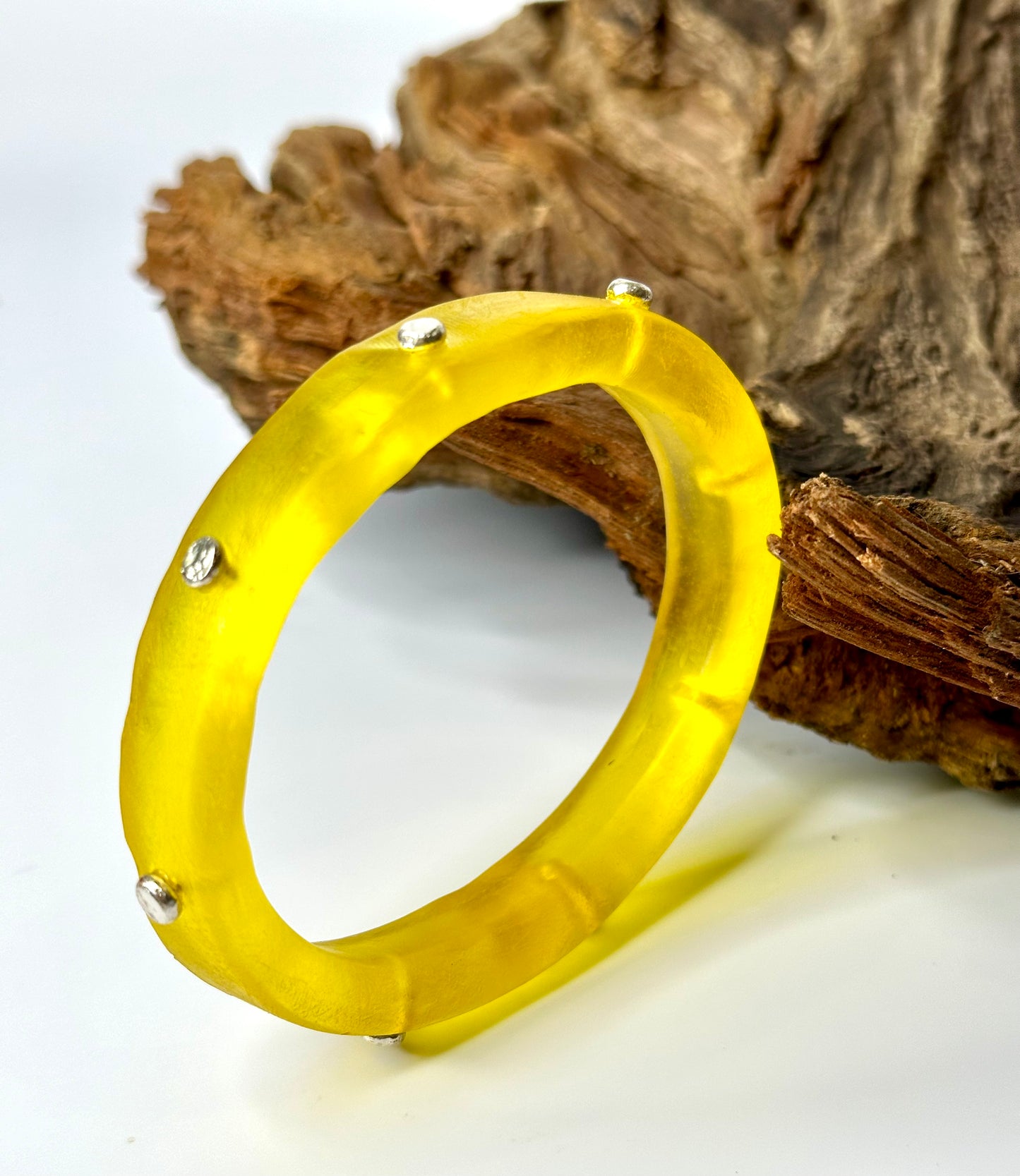 Yellow/KWD Classic Resin Bangle - XL
